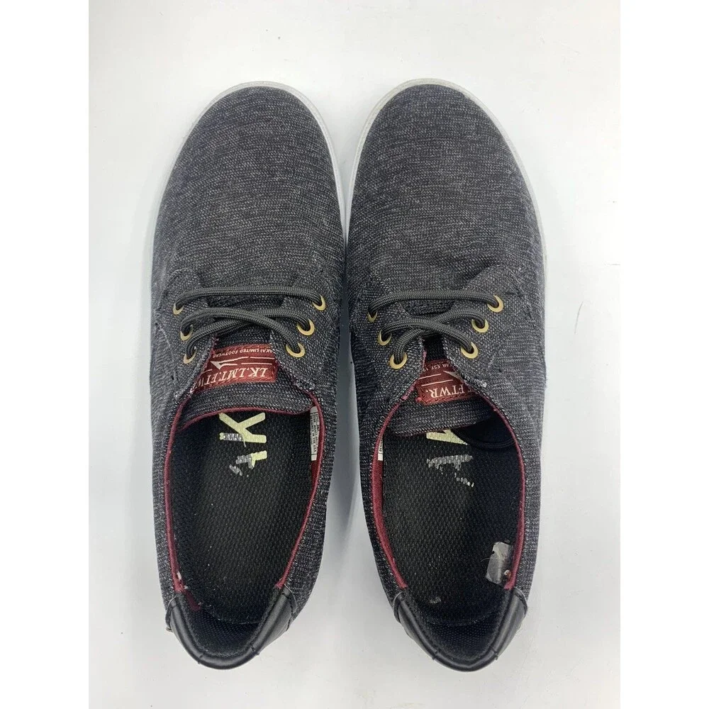 Lakai Skateboard Shoes Daly Black Textile Red Mens 8